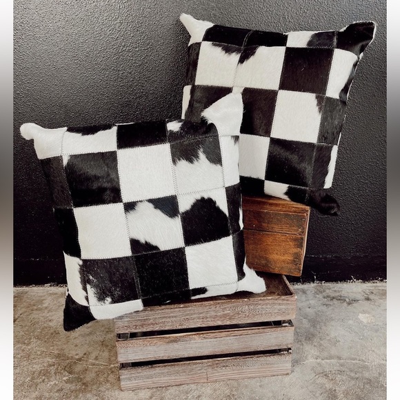 Authentic Cowhide Decorative Pillow Cover - Picture 3 of 7